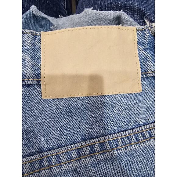 Zara Womens High Waist Denim Short Size 6 Light Denim Distressed - Picture 5 of 5